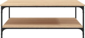 vidaXL Stolik kawowy, kolor dąb sonoma, 100x100x40 cm 4