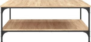 vidaXL Stolik kawowy, kolor dąb sonoma, 100x100x40 cm 5