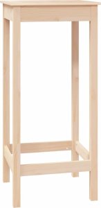 vidaXL Stolik barowy, 50x50x110 cm, lite drewno sosnowe 2