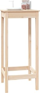 vidaXL Stolik barowy, 50x50x110 cm, lite drewno sosnowe 4