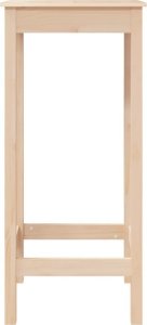 vidaXL Stolik barowy, 50x50x110 cm, lite drewno sosnowe 5