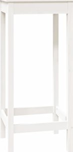 vidaXL Stolik barowy, biały, 50x50x110 cm, lite drewno sosnowe 2