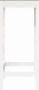 vidaXL Stolik barowy, biały, 50x50x110 cm, lite drewno sosnowe 5