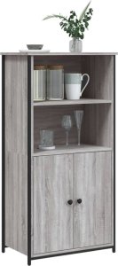 vidaXL Szafka, szary dąb sonoma, 62x36x121,5cm 3