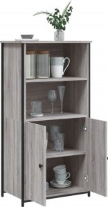 vidaXL Szafka, szary dąb sonoma, 62x36x121,5cm 4