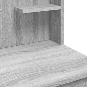 vidaXL Toaletka z oświetleniem LED, szary dąb sonoma, 96x40x142 cm 7