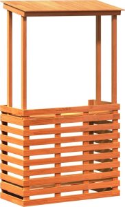 vidaXL Stolik barowy do ogrodu, z daszkiem, brąz, 112,5x57x195,5 cm 2