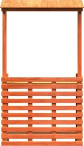 vidaXL Stolik barowy do ogrodu, z daszkiem, brąz, 112,5x57x195,5 cm 4