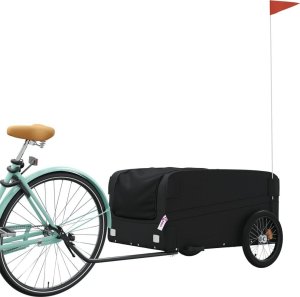 vidaXL Przyczepka rowerowa, czarna, 45 kg, żelazo 3