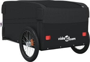 vidaXL Przyczepka rowerowa, czarna, 45 kg, żelazo 8