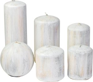 Tajemniczy ogród Świeca White Wood słupek 70/H90 2