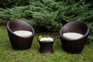 Bello Giardino Komplet mebli z technorattanu MODICO brąz 2