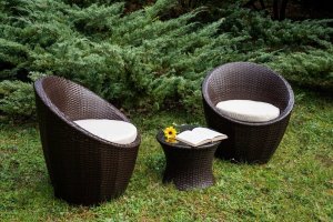 Bello Giardino Komplet mebli z technorattanu MODICO brąz 4