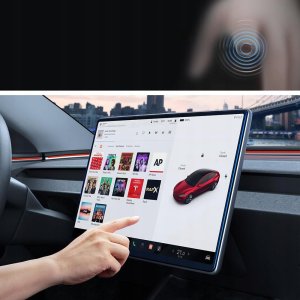 Etui do nawigacji Spigen Tesla EZ Fit Anti Glare Screen Protector 1 Pack, transparency - Tesla Model 3 (2024) 8