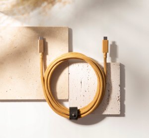 Kabel USB Native Union USB-C - USB-C 2.4 m Złoty (BELT-PRO2-KFT-NP) 5