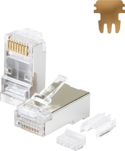 NetRack Wtyk RJ45 FTP STP kat. 6, drut, Netrack, przelotowy (10 szt) 1