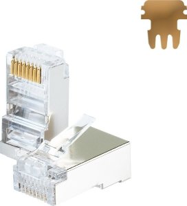 NetRack Wtyk RJ45 FTP STP kat. 5e, drut, Netrack, przelotowy (100 szt) 1