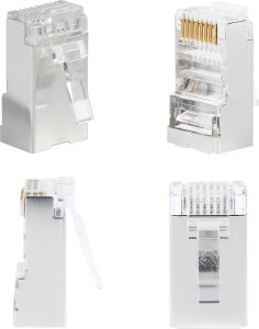 NetRack Wtyk RJ45 FTP STP kat. 5e, drut, Netrack, przelotowy (100 szt) 2