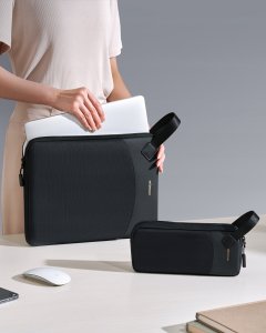 Torba Innostyle INNOSTYLE ZESTAW TORBA NA LAPTOPA 14 WODOODPORNA + ETUI NA GADŻETY CZARNA 2