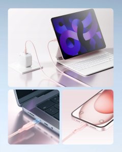 Kabel USB Innostyle USB-C - USB-C 2 m Różowy 3