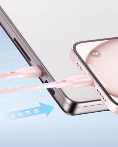 Kabel USB Innostyle USB-C - USB-C 2 m Różowy 6