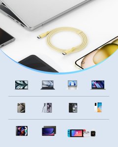 Kabel USB Innostyle USB-C - USB-C 2 m Żółty 7