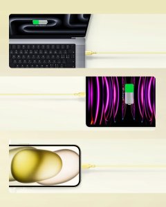 Kabel USB Innostyle USB-C - USB-C 2 m Żółty 3