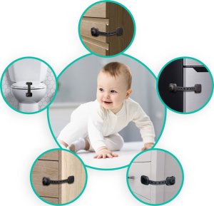 Ricokids Zabezpieczenie otwierania szafek Ricokids 798202 6 szt czarne 8