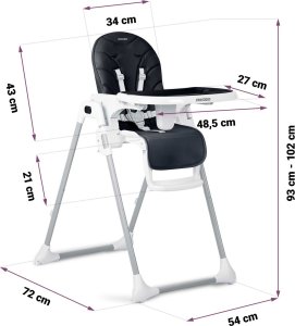 Ricokids Krzesełko do karmienia Ricokids Tulo czarne 14
