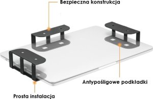 Uchwyt do komputera Spacetronik Podbiórkowy uchwyt do laptopa lub tableta SPB-004B podwieszany 2