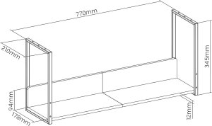 Spacetronik Półka podbiurkowa Spacetronik Hugel Biała Dodatkowa przestrzeń 7