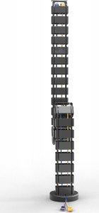 Organizer Spacetronik Prowadnica kablowa Spacetronik SPK-180B 130cm Organizer Czarny 3