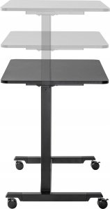 Biurko Spacetronik Przenośny Regulowany gazowo stolik na kółkach Buddy 04 czarny 6