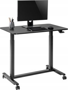 Biurko Spacetronik Przenośny Regulowany gazowo stolik na kółkach Buddy 04 czarny 7