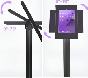 Stojak Spacetronik Ochronny Statyw podstawka obudowa POS na tablet z organizerem do kabli 4