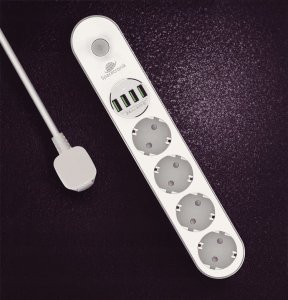 Organizer Spacetronik Listwa Zasilająca Porty 4AC 4USB Ochrona w Standardzie 9S 2