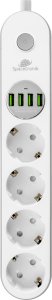 Organizer Spacetronik Listwa Zasilająca Porty 4AC 4USB Ochrona w Standardzie 9S 3