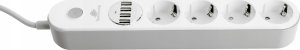 Organizer Spacetronik Listwa Zasilająca Porty 4AC 4USB Ochrona w Standardzie 9S 5