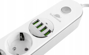 Organizer Spacetronik Listwa Zasilająca Porty 4AC 4USB Ochrona w Standardzie 9S 7
