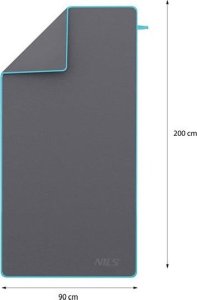 Nils Extreme NCR13 CIEMNOSZARY RĘCZNIK Z MIKROFIBRY 200x90 cm NILS 6