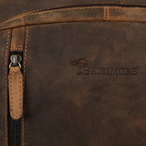Plecak Beltimore Plecak skórzany na laptopa 15,6 biznesowy duży A4 pojemny brązowy premium Beltimore N09 8