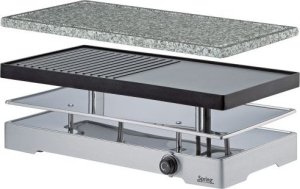 Hurtel Raclette/grill stołowy, dla 8 os., 2 płyty grzewcze: kamienna/grillowa, 42,5 x 21,5 x 14,5 cm RACLETTE8 CLASSIC DUO / Spring 1