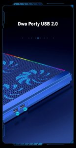 Podstawka chłodząca Mobilari PODSTAWKA CHŁODZĄCA POD LAPTOP-A 12-17' 8xVENT LED 12