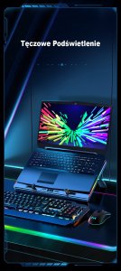Podstawka chłodząca Mobilari PODSTAWKA CHŁODZĄCA POD LAPTOP-A 12-17' 8xVENT LED 8
