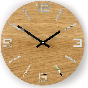 ModernClock Zegar Ścienny ARABIC  WOOD MIRROR Drewno Lustro 1