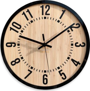 ModernClock Zegar Ścienny Drewniany Bruno 30 cm Elegancki 1