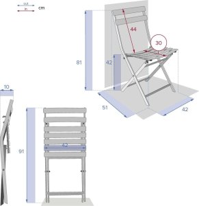DLGTP HESPERIDE KRZESŁO SKŁADANE GREENSBORO GRAFITOWE 2