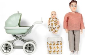 Micki Lalka Tata Lundby z Dzieckiem i Wózkiem 5