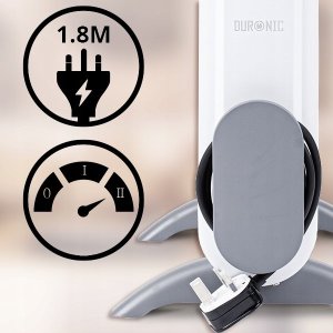 Grzejnik Duronic HV180 Grzejnik elektryczny przenośny 1800W z termostatem w technologii miki bezolejowy 2 programy grzewcze o dużej mocy 5