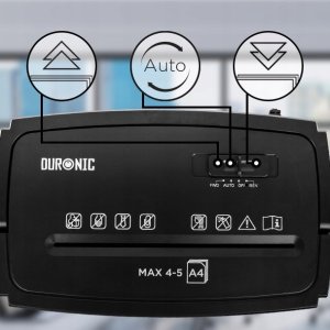 Niszczarka Duronic Duronic PS657 Niszczarka do papieru dokumentów 170W z koszem na ścinki 15l i wygodną rączką | niszczarka automatyczna do domu lub małego biura 3